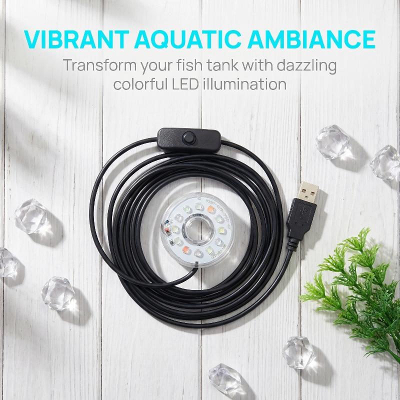 Aquarium Fish Lego - مصباح LED متعدد الألوان لحوض السمك