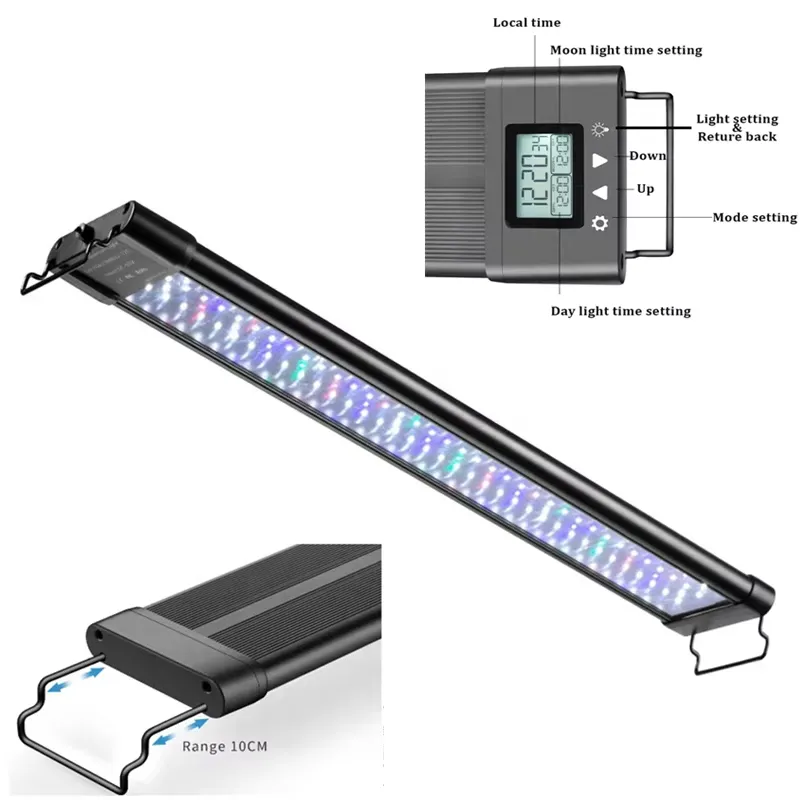 Aquarium Fish Light Lamp - مصباح LED قابل للبرمجة مع مؤقت