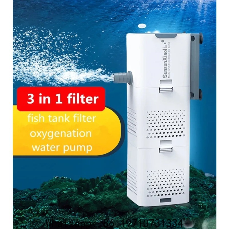 Fish Tank Filter Aquarium - فلتر SUNSUN 3 في 1 لأحواض