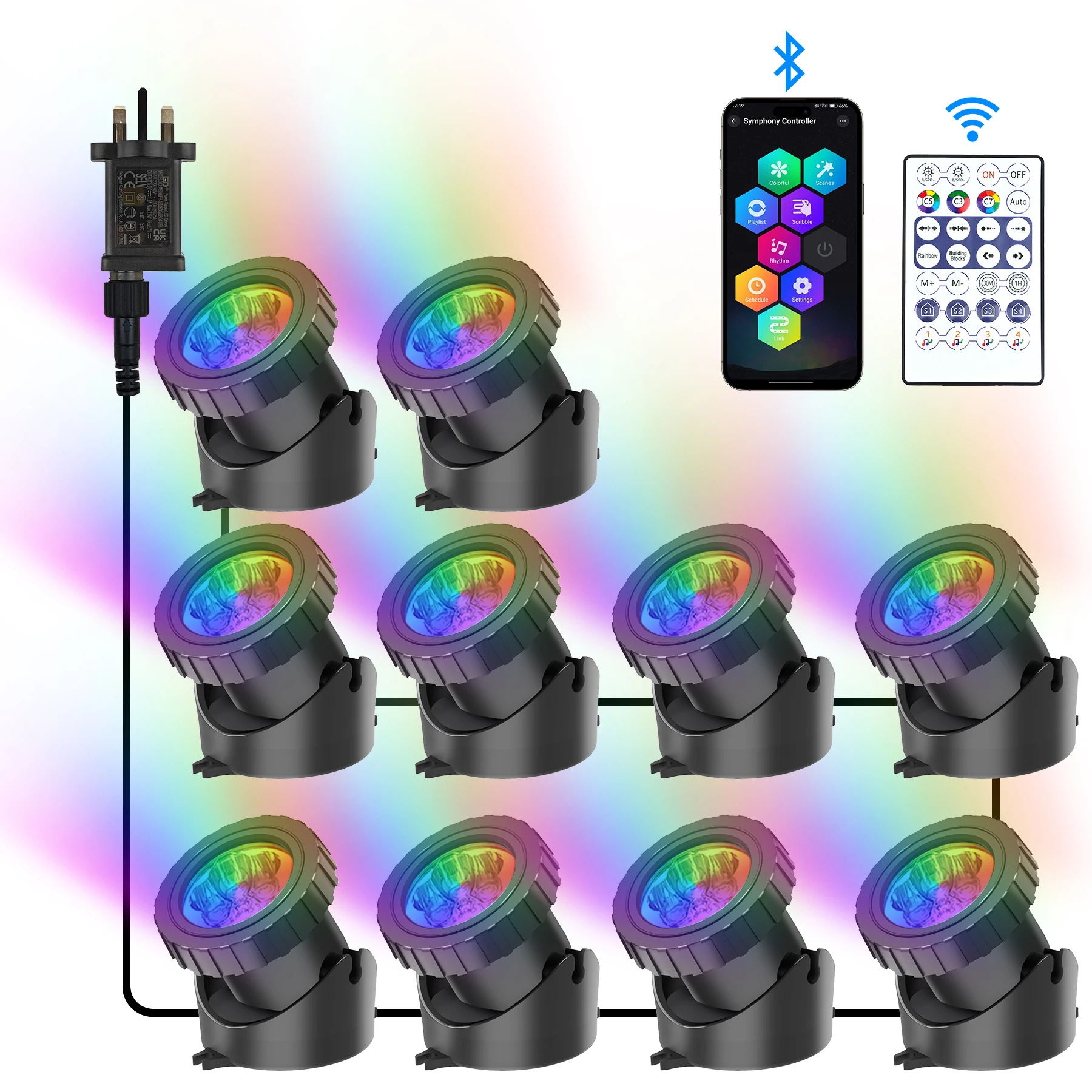 Aquarium Fish App - 6/8/10 LED RGB تحت الماء أضواء
