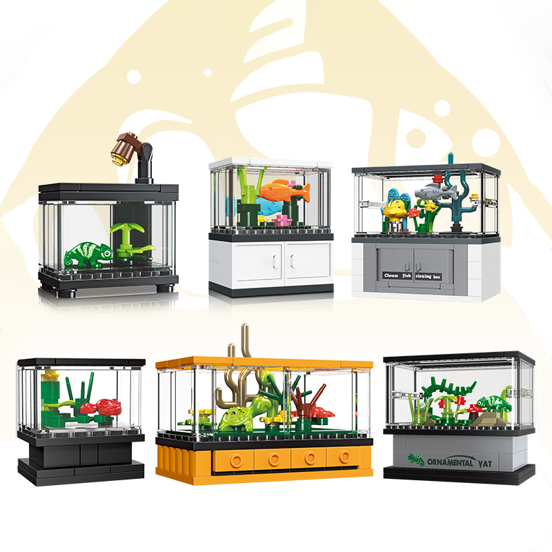 مجموعة مكعبات بناء حوض السمك،  - مراجعة Aquarium Fish Lego وسعره