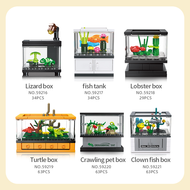 مجموعة مكعبات بناء حوض السمك،  - مراجعة Aquarium Fish Lego وسعره