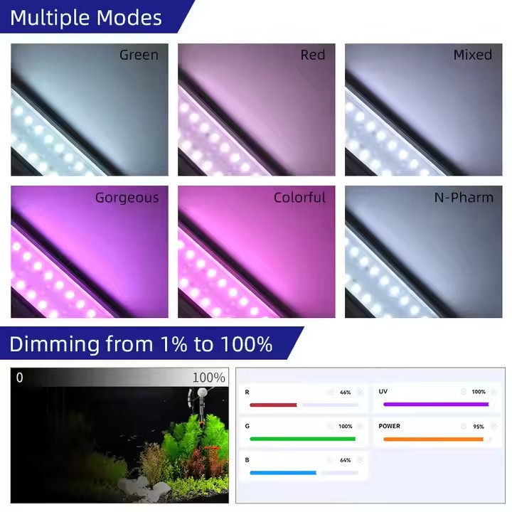 إضاءة حوض السمك WEEK AQUA سلسل - مراجعة Aquarium Fish App وسعره