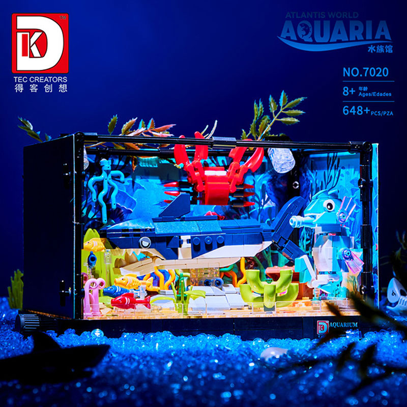 648 قطعة نظام القرش البيئي خزا - مراجعة Aquarium Fish Lego وسعره