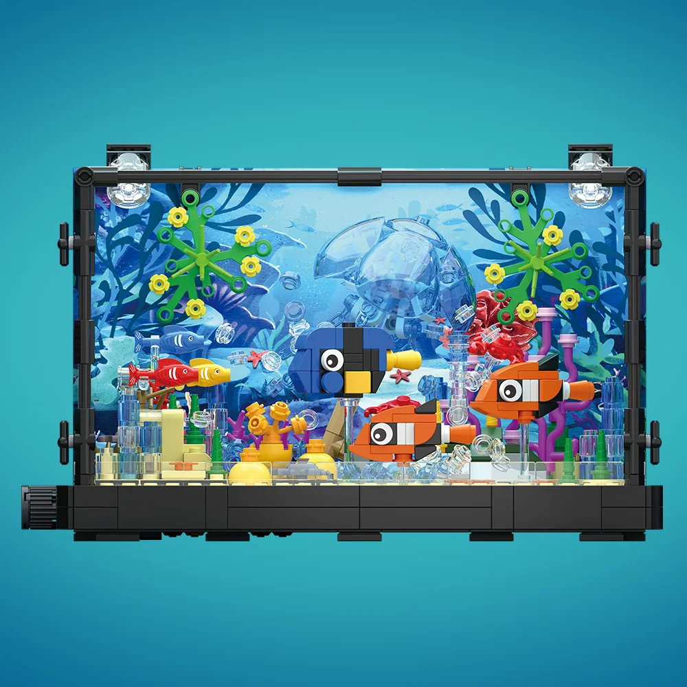 مجموعة مكعبات بناء حوض السمك م - مراجعة Aquarium Fish Lego وسعره