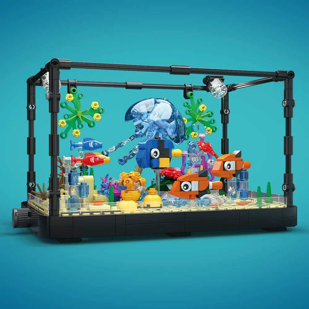 مجموعة مكعبات بناء حوض السمك م - مراجعة Aquarium Fish Lego وسعره