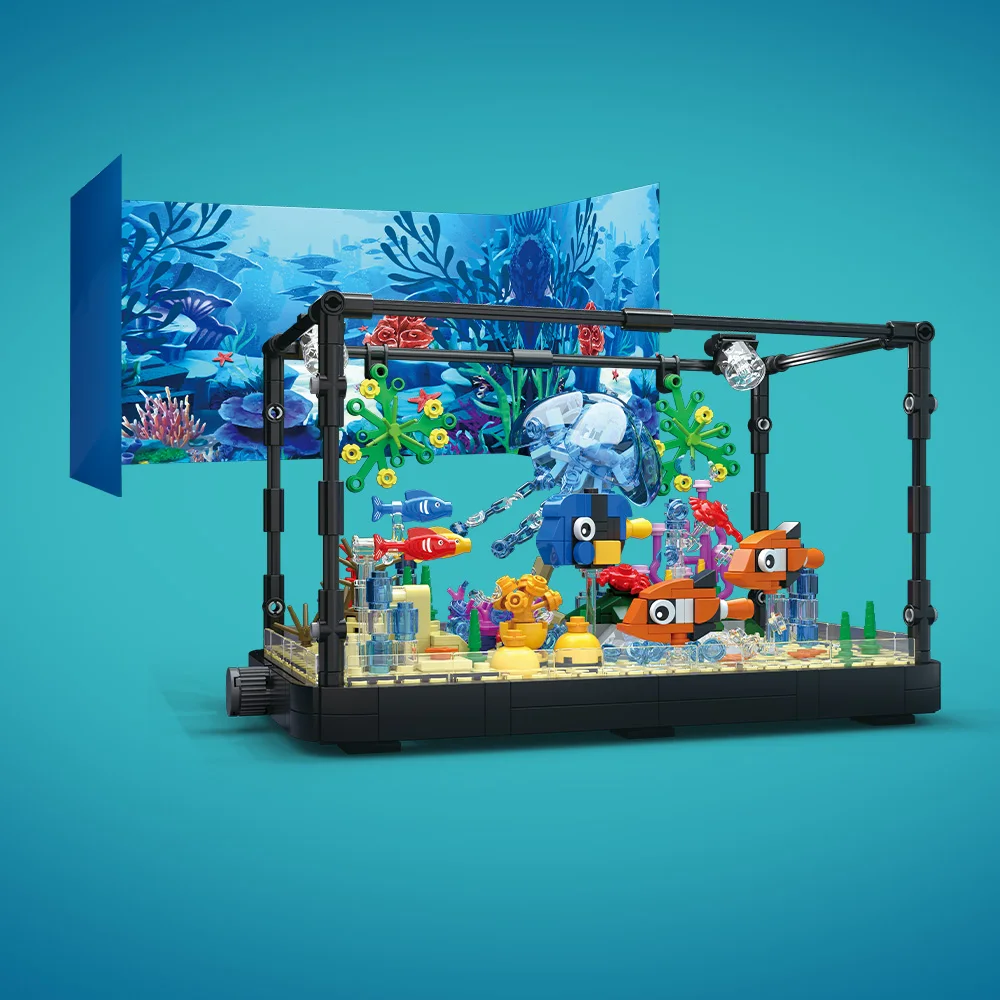 مجموعة مكعبات بناء حوض السمك م - مراجعة Aquarium Fish Lego وسعره