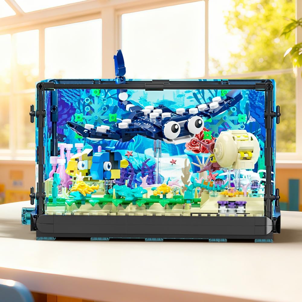 مجموعة بناء حوض السمك - لعبة ح - مراجعة Aquarium Fish Lego وسعره