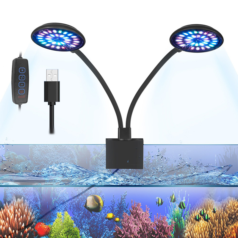 USB حوض السمك مصباح ليد خزان ا - مراجعة Aquarium Fish Light Lamp وسعره