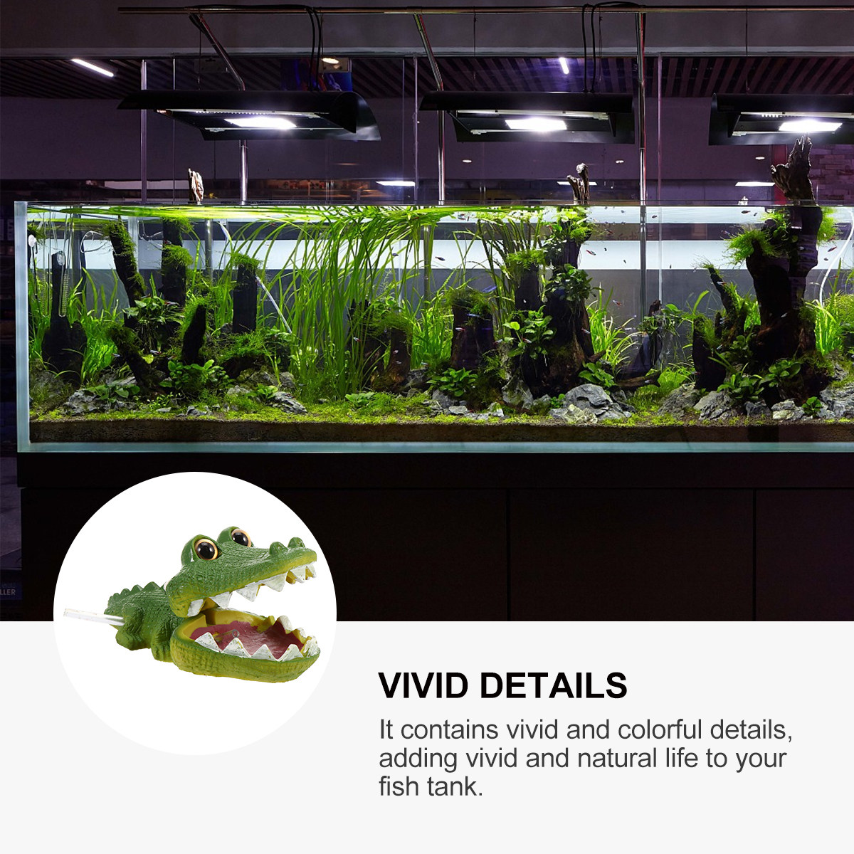 زينة حوض أسماك إبداعية على شكل - مراجعة Aquarium Fish Alligator وسعره