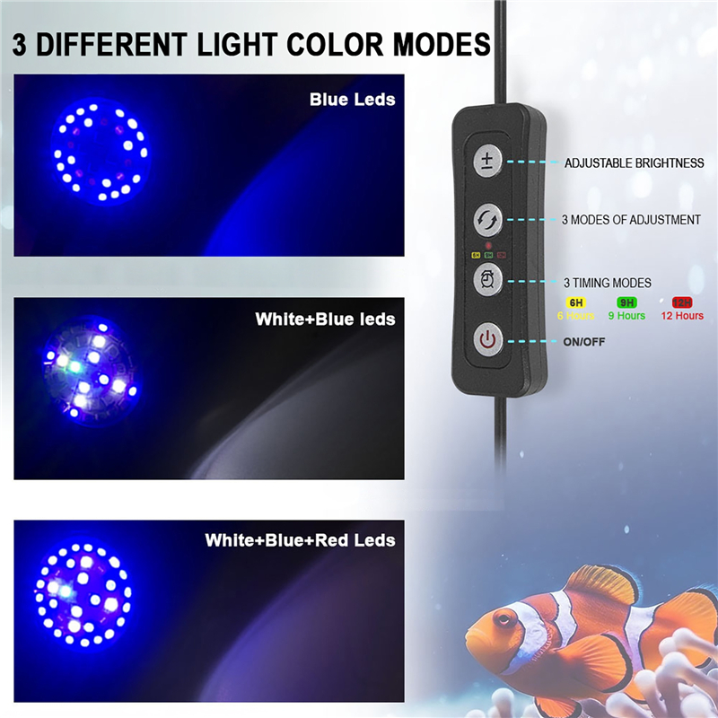 30 واط حوض السمك خزان الأسماك  - مراجعة Aquarium Fish Light Lamp وسعره