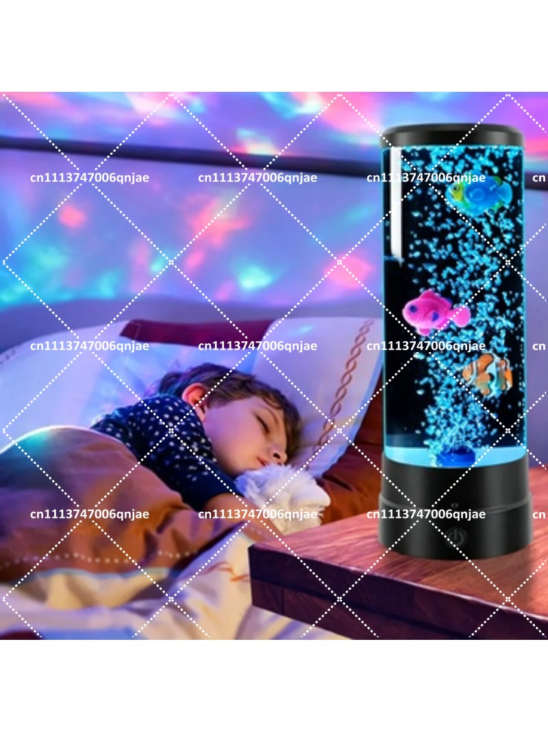 حوض سمك إلكتروني محاكي بإضاءة  - مراجعة Aquarium Fish Light Lamp وسعره