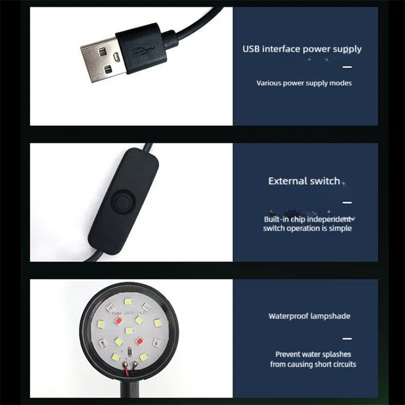 مصباح LED بمشبك USB لحوض السمك - مراجعة Aquarium Fish Light Lamp وسعره
