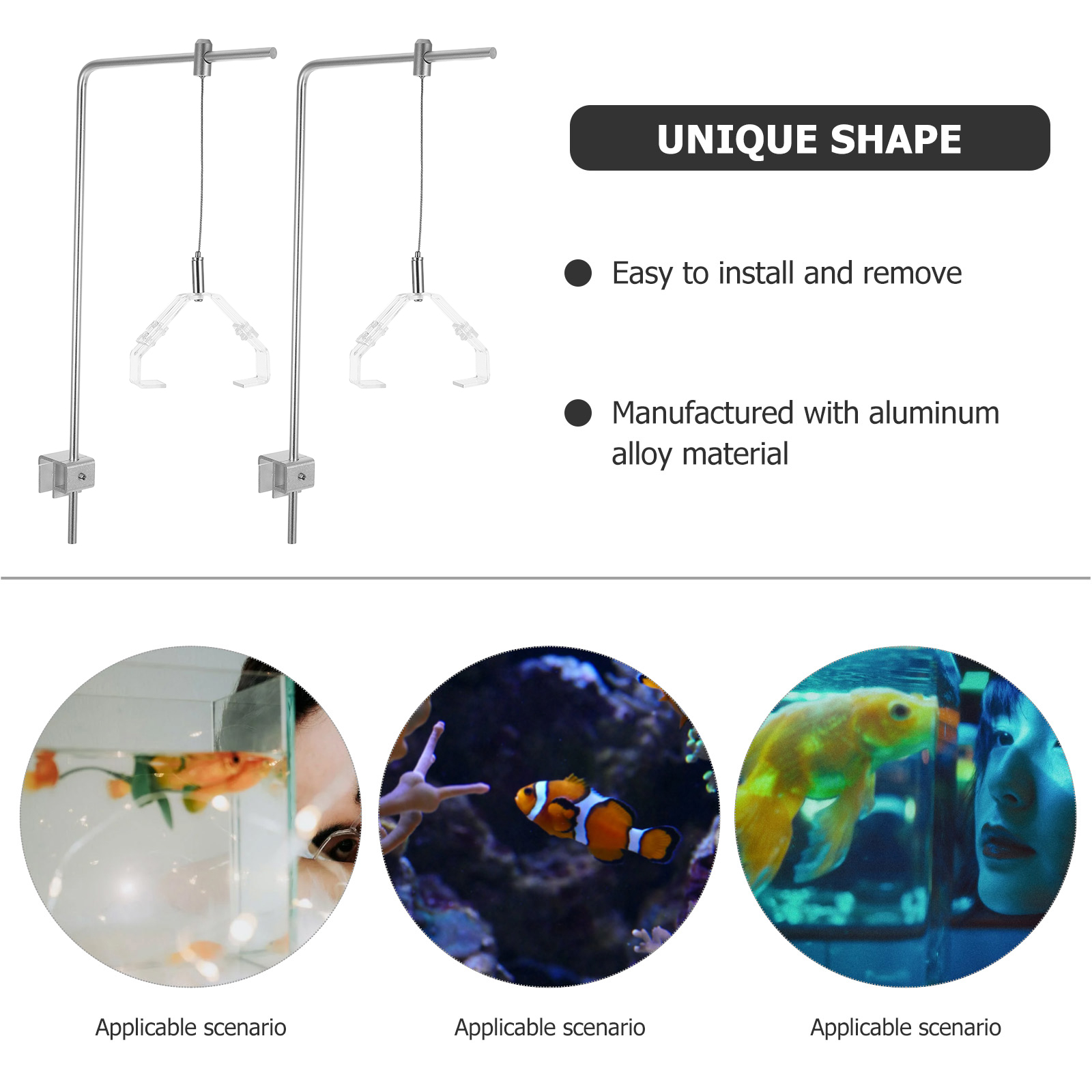 2 قطعة حامل مصباح حوض السمك مع - مراجعة Aquarium Fish Light Lamp وسعره