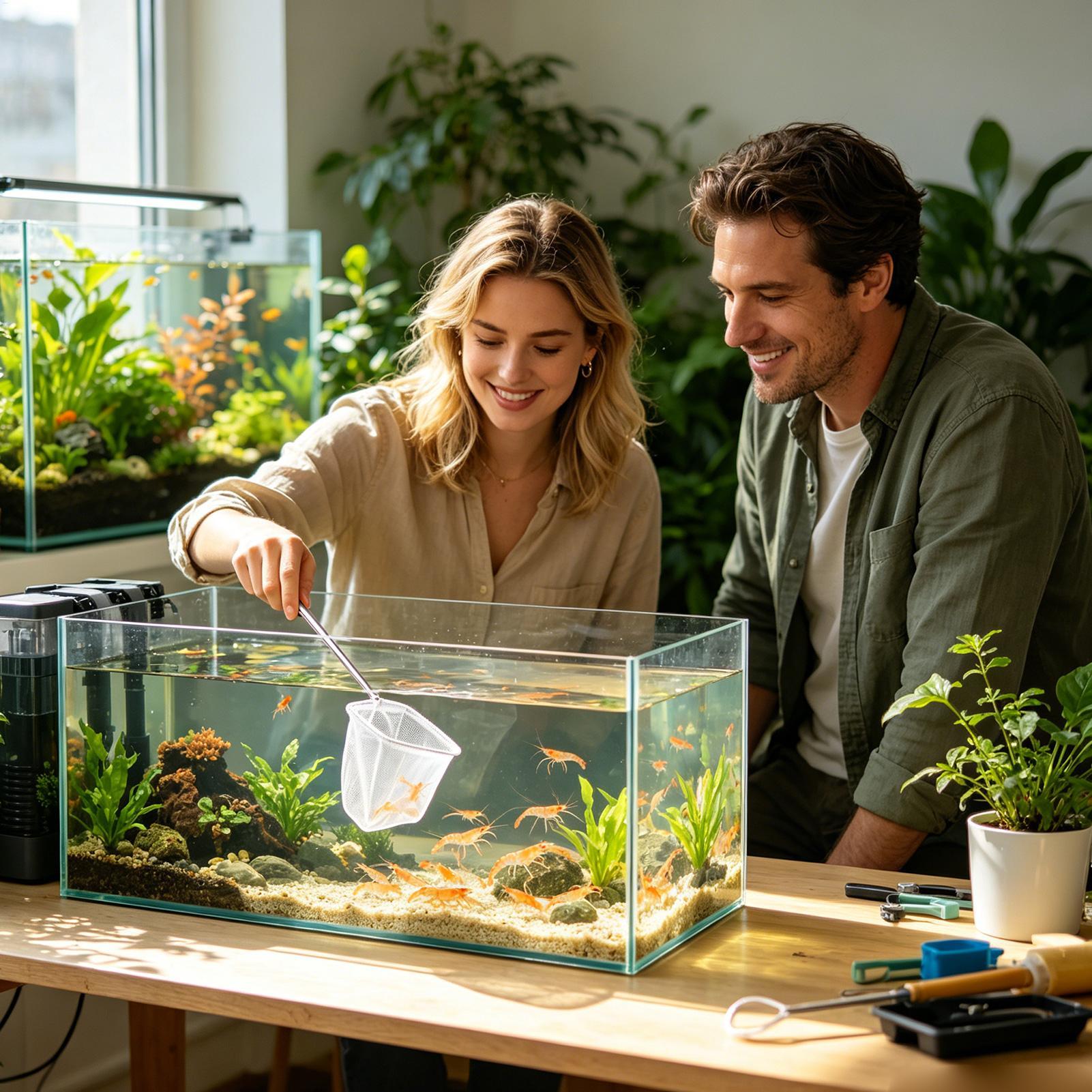 طقم من قطعتين: شبكة صيد سمك صغ - مراجعة Aquarium Fishland وسعره