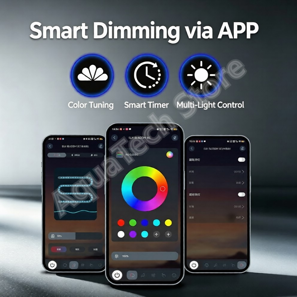 ضوء حوض السمك ANBOCHEN UFO RGB - مراجعة Aquarium Fish App وسعره
