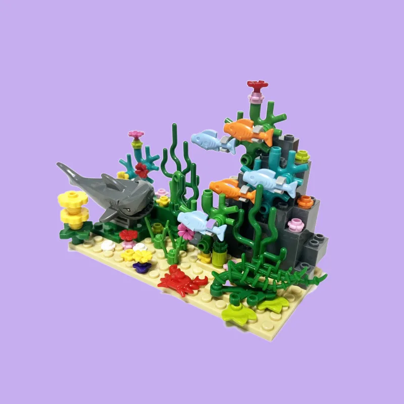 مجموعة مكعبات بناء مدينة MOC:  - مراجعة Aquarium Fish Lego وسعره