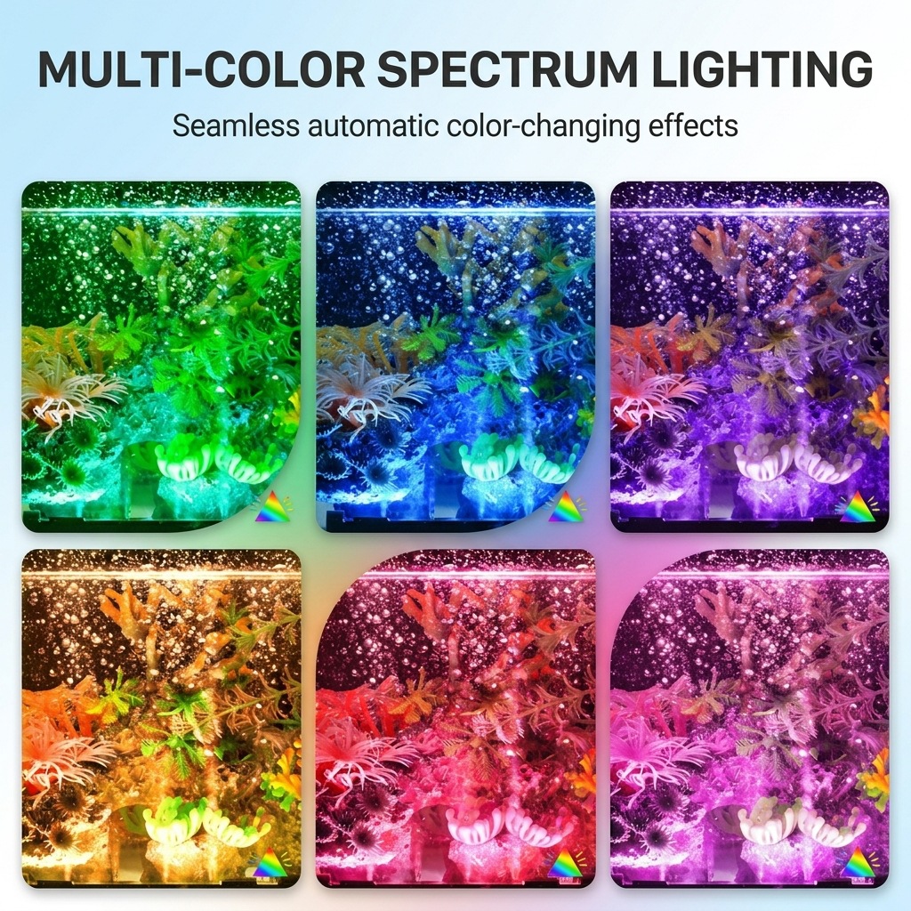 مصباح LED USB لحوض السمك مع فق - مراجعة Aquarium Fish Light Lamp وسعره